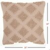 Homeroots 18 x 18 in. Blush Pink Textured Diamonds Throw Pillow 386173